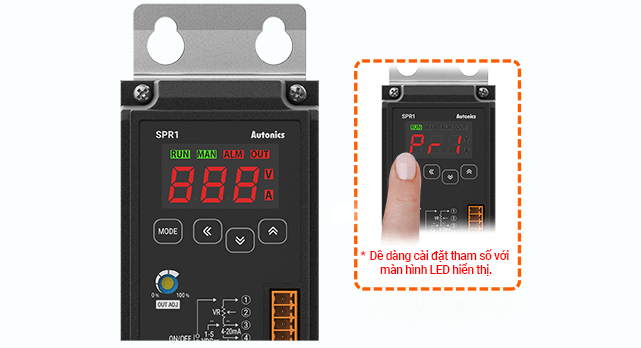 Màn hình hiển thị đèn LED sáng