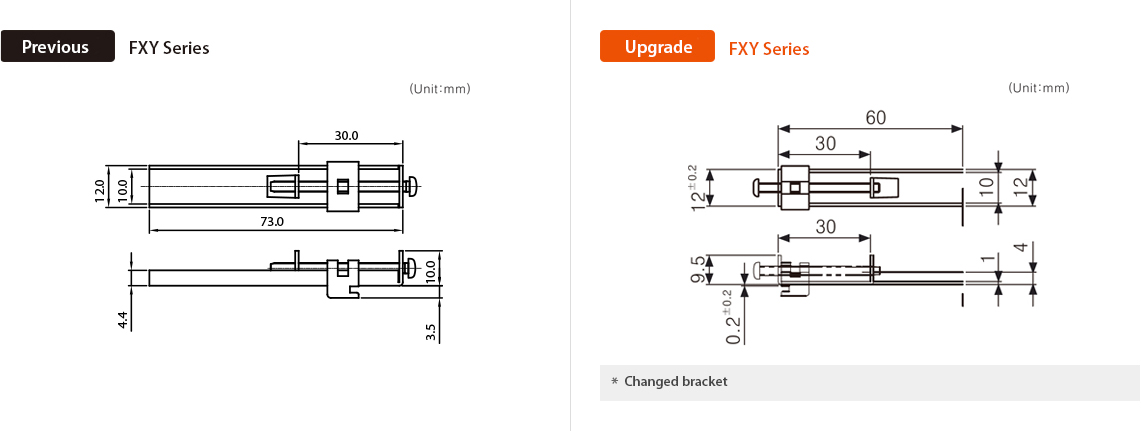 Changed bracket