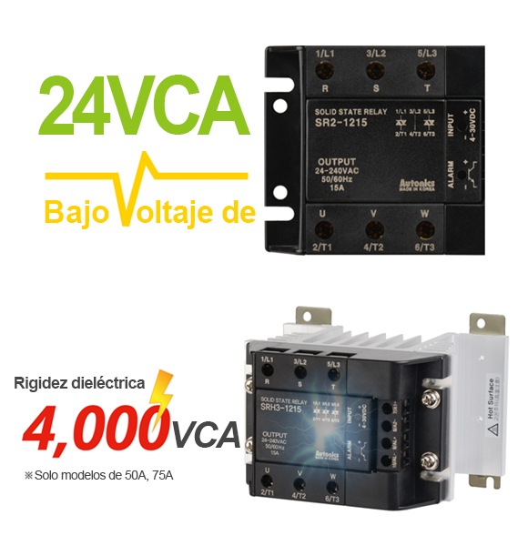 24VAC - LOW VOLTAGE, Dielectric Strength - 4,000VAC(50A, 75A models only)