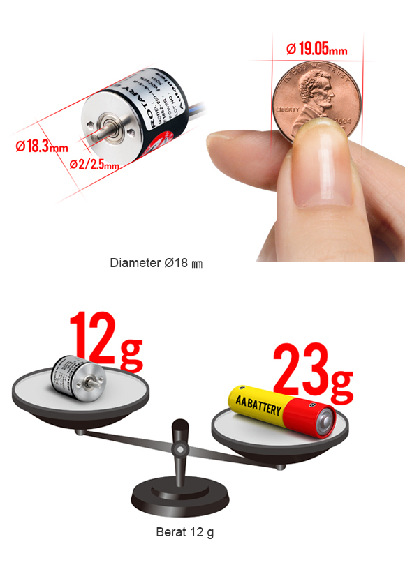 Diameter Ø18 mm, Berat 12g