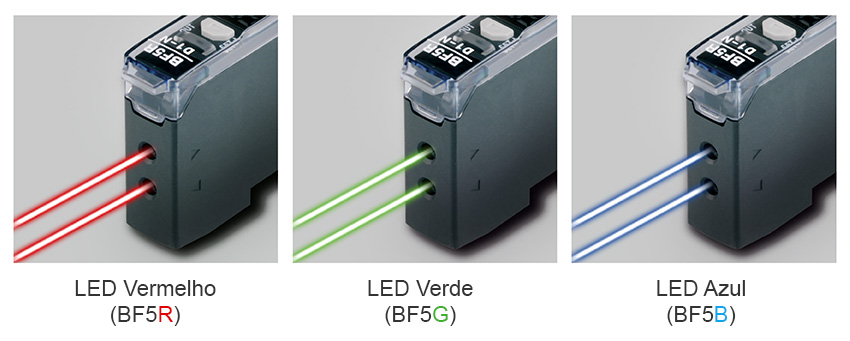 LED Vermelho (BF5R), LED Verde (BF5G), LED Azul (BF5B)