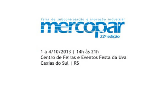 Convite para MERCOPAR 2013, em Caxias Do Sul, Brasil